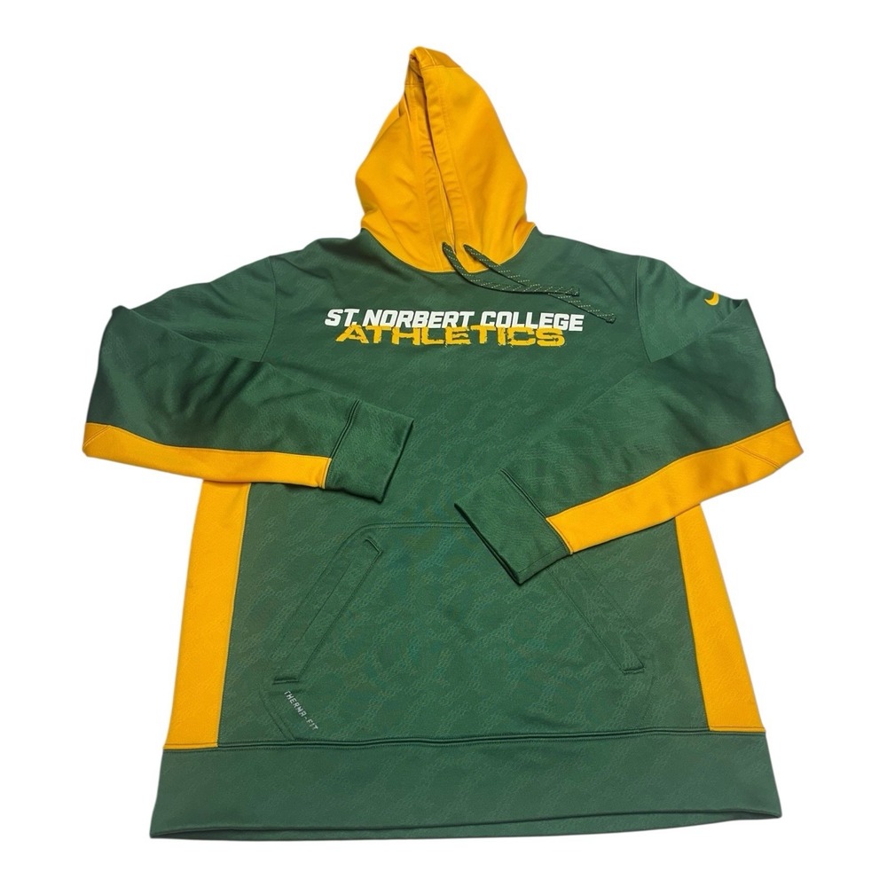 Nike St Norbert College Hoodie Mens Sz L Green Knights Pullover Sweatshirt